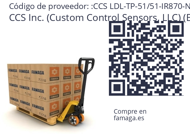   CCS Inc. (Custom Control Sensors, LLC) (Brand of OPTEX GROUP) CCS LDL-TP-51/51-IR870-NJ