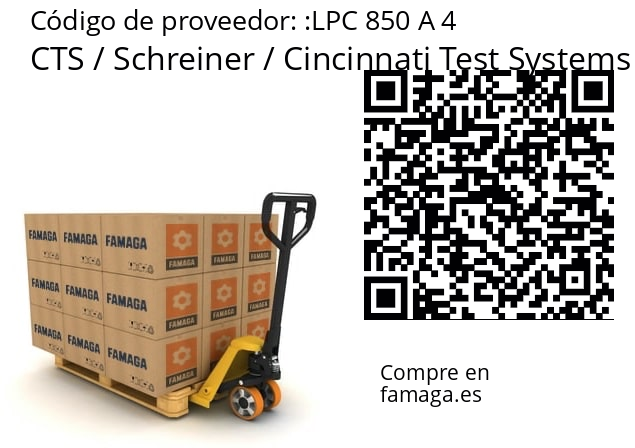   CTS / Schreiner / Cincinnati Test Systems – Schreiner GmbH (Brand of TASI Group) LPC 850 A 4