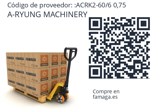   A-RYUNG MACHINERY ACRK2-60/6 0,75