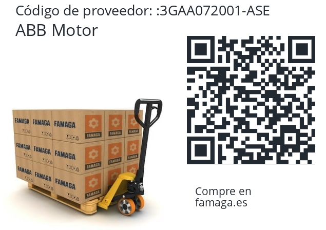   ABB Motor 3GAA072001-ASE