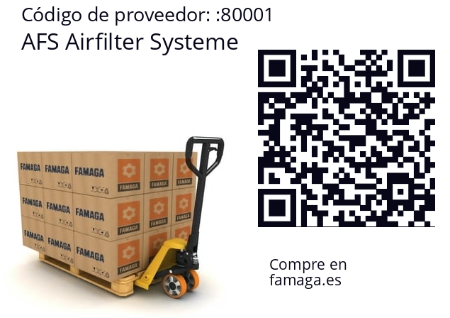   AFS Airfilter Systeme 80001
