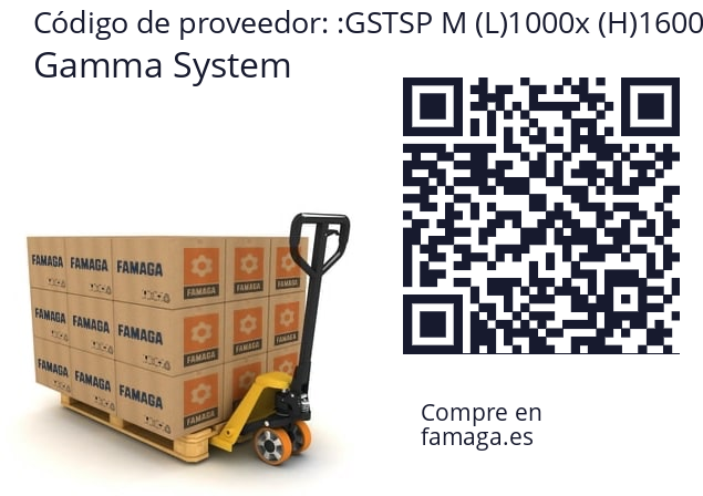   Gamma System GSTSP M (L)1000x (H)1600 mm