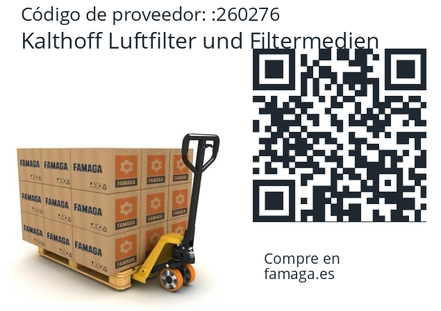   Kalthoff Luftfilter und Filtermedien 260276