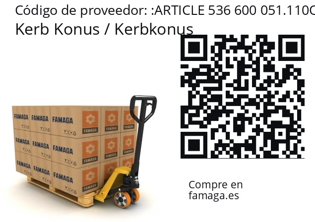   Kerb Konus / Kerbkonus ARTICLE 536 600 051.110Q