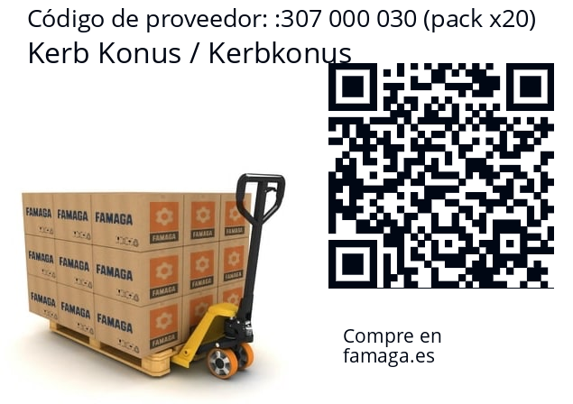   Kerb Konus / Kerbkonus 307 000 030 (pack x20)