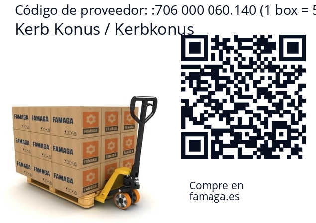   Kerb Konus / Kerbkonus 706 000 060.140 (1 box = 50 pcs)