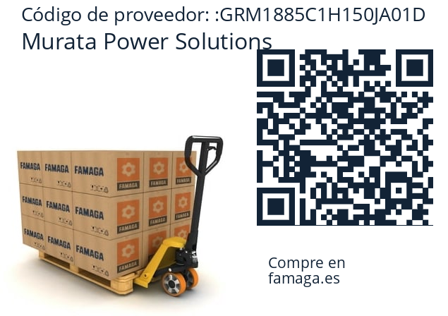   Murata Power Solutions GRM1885C1H150JA01D