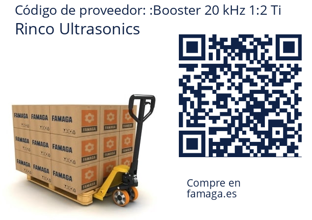   Rinco Ultrasonics Booster 20 kHz 1:2 Ti