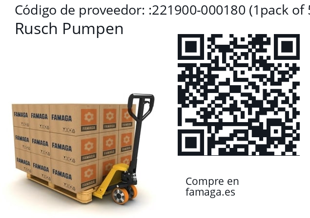   Rusch Pumpen 221900-000180 (1pack of 50 pcs)