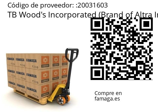   TB Wood's Incorporated (Brand of Altra Industrial Motion) 20031603